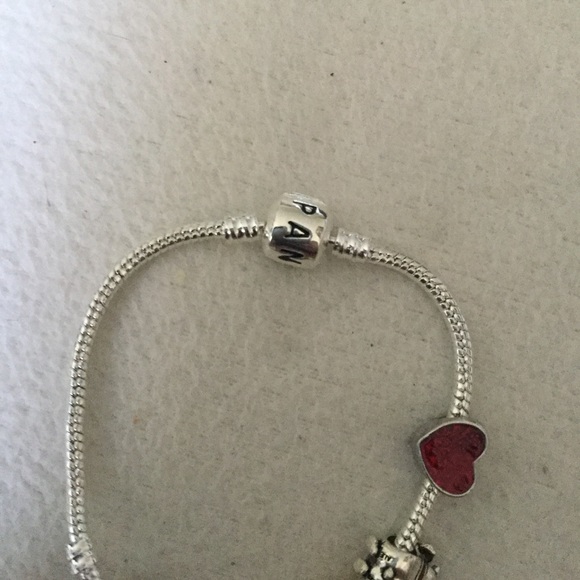 European charm bracelet with charms - Picture 2 of 2